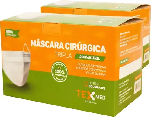 MASCARA CIRURGICA TRIPLA DESCARTAVEL TEXMED