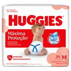 FRALDA HUGGIES MAXIMA PROTECAO JUMBO M 24UN