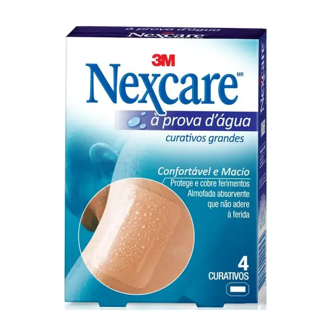 CURATIVO NEXCARE A PROVA AGUA GD 4UN 3M