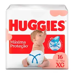 FRALDA HUGGIES SUPREME CARE JUMBO XG 16UN