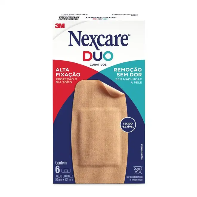 CURATIVO NEXCARE DUO JOELHO/COTOVELO 6UN 3M