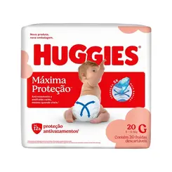 FRALDA HUGGIES MAXIMA PROTECAO JUMBO G 20UN