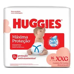 FRALDA HUGGIES MAXIMA PROTECAO XXG 16UN