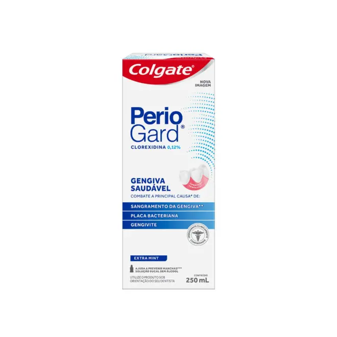 ENXAGUANTE BUCAL COLGATE PERIOGARD EXTRA MINT SEM ÁLCOOL 250ML