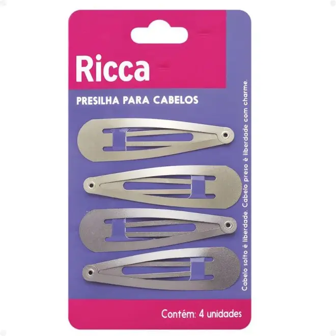 PRESILHA TIC TAC RICCA METALLIC BLONDE