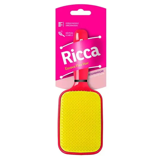 ESCOVA DESEMBARACANTE RAQUETE FLEX RICCA