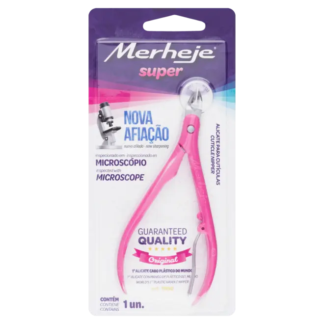 ALICATE PARA CUTICULAS GRATIS ESPATULA ROSA BASIC 1UN MERHEJ