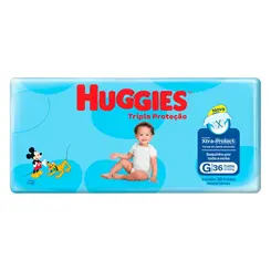 FRALDA HUGGIES TRIPLA PROTECAO MEGA G C/36