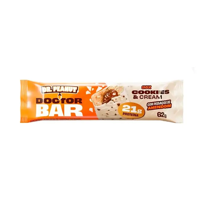 BARRA DE PROTEINA DOCTOR BAR COOKIES & CREAM 62G