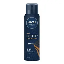 Desodorante Antitranspirante Aerosol Nivea Men Carvão Aditivado Deep Amadeirado 72h 150ml