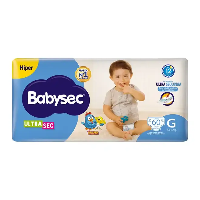 FRALDA BABYSEC ULTRA HIPER TAM G 60UN