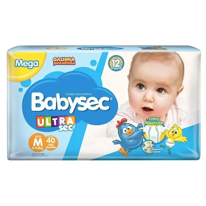 FRALDA BABYSEC ULTRA MEGA TAM M C/ 38UN