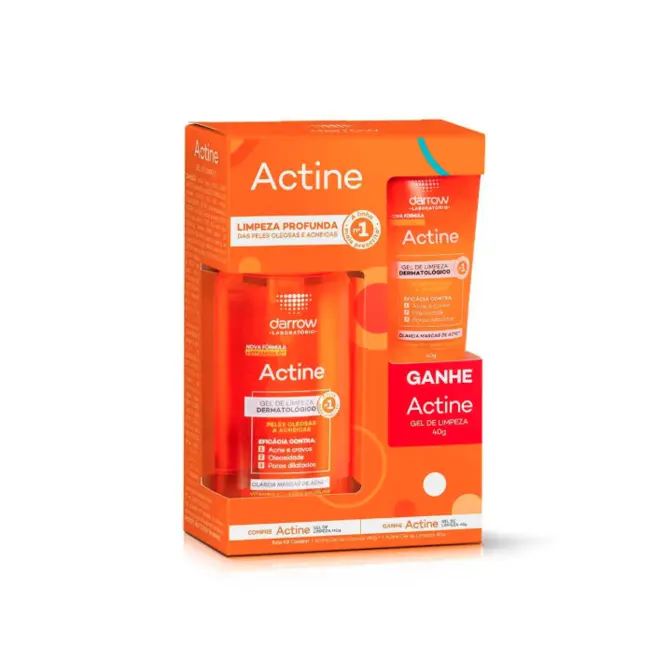 KIT ACTINE DARROW GEL DE LIMPEZA 140G + GEL DE LIMPEZA 40G