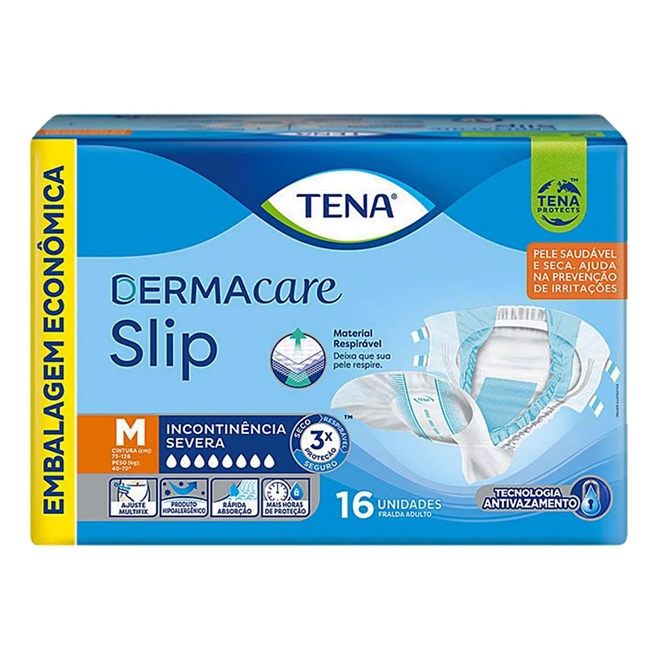 Fralda Geriatrica Tena Slip Dermacare M C Unidades Fralda