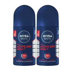 KIT DESODORANTE NIVEA MEN DRY IMPACT ROLL-ON 50ML 2UN