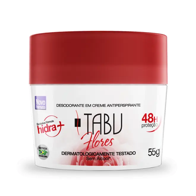 DESODORATE CREME TABU FLORES 55G