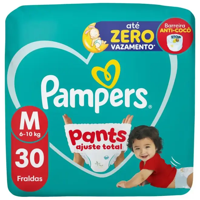 FRALDA PAMPERS PANTS MEGA M 30UN