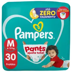 FRALDA PAMPERS PANTS MEGA M 30UN