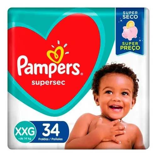 FRALDA PAMPERS SUPERSEC HIPER XXG 34UN