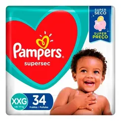 FRALDA PAMPERS SUPERSEC HIPER XXG 34UN