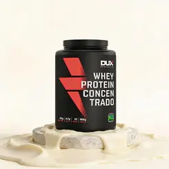 WHEY PROTEIN CONCENTRADO POTE 900G CHOC BRANCO DUX NUTRITION