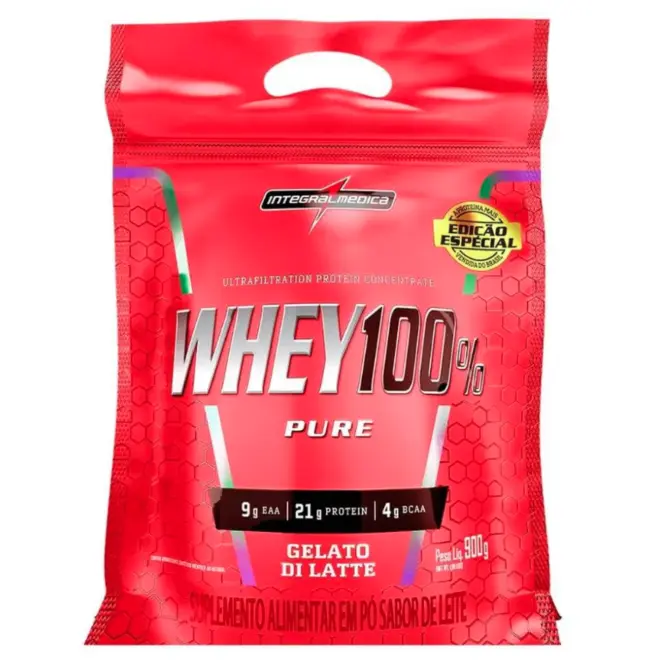 WHEY 100% PURE REFIL GELATO DI LATTE 900G INTEGRALMEDICA
