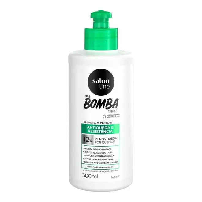 CREME DE PENTEAR SALON BOMBA ANTIQUEDA E RESISTENCIA 300ML