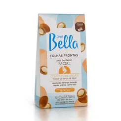 FOLHAS PRONTAS P/ DEPIL FACIAL BELLA  ARGAN 8 PARES