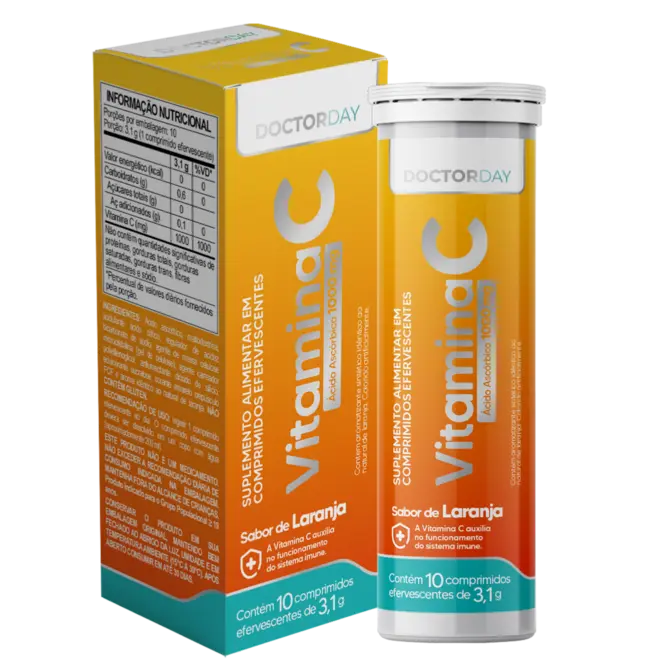 DOCTOR DAY VITAMINA C EFERVECENTE LARANJA 3,1G 10CPR