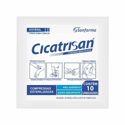 COMPRESSA CICATRISAN NAO ADERENTE 10UND SANFARMA