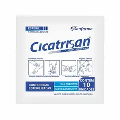 COMPRESSA CICATRISAN NAO ADERENTE 10UND SANFARMA