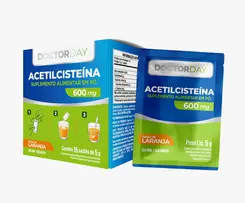 DOCTOR DAY ACETILCISTEINA LARANJA 600MG SACHE 5G 16UN