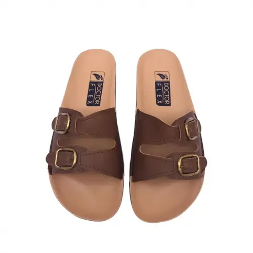 SANDALIA DOCTOR FLEX NB02 2 TIRAS CAFE 76 00151 627CA