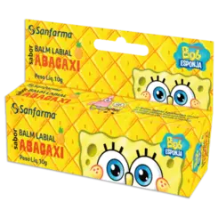 BALM LABIAL SABOR ABACAXI BOB ESPONJA 10G SANFARMA