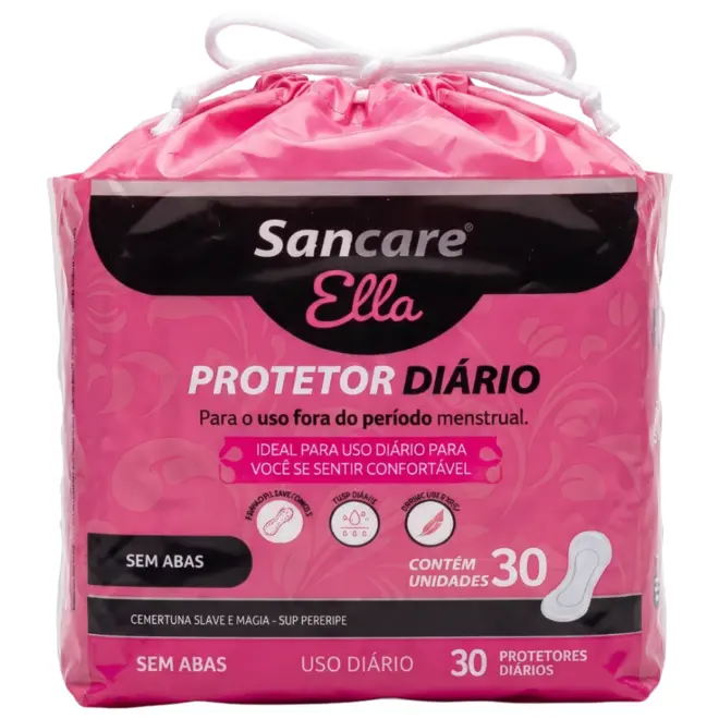 PROTETOR DIARIO SANCARE ELLA  SEM  ABAS BOLSINHA  30 UNID