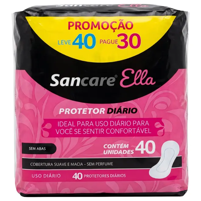 PROTETOR DIARIO SANCARE ELLA SEM  ABAS  LEVE 40 PAGUE 30