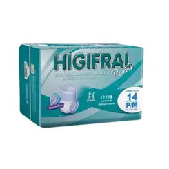 FRALDA HIGIFRAL GERIATRICA MEGA TAM P/M COM 14 UNIDADES