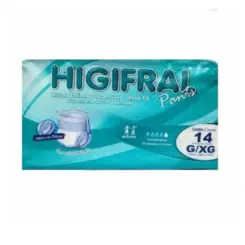 FRALDA HIGIFRAL GERIATRICA MEGA TAM G/EG COM 14 UNIDADES