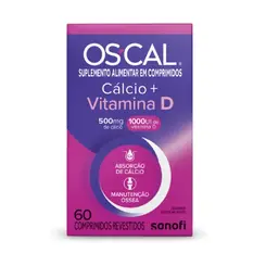 Cálcio 500mg + Vitamina D 1000UI Os-Cal D 60 comprimidos